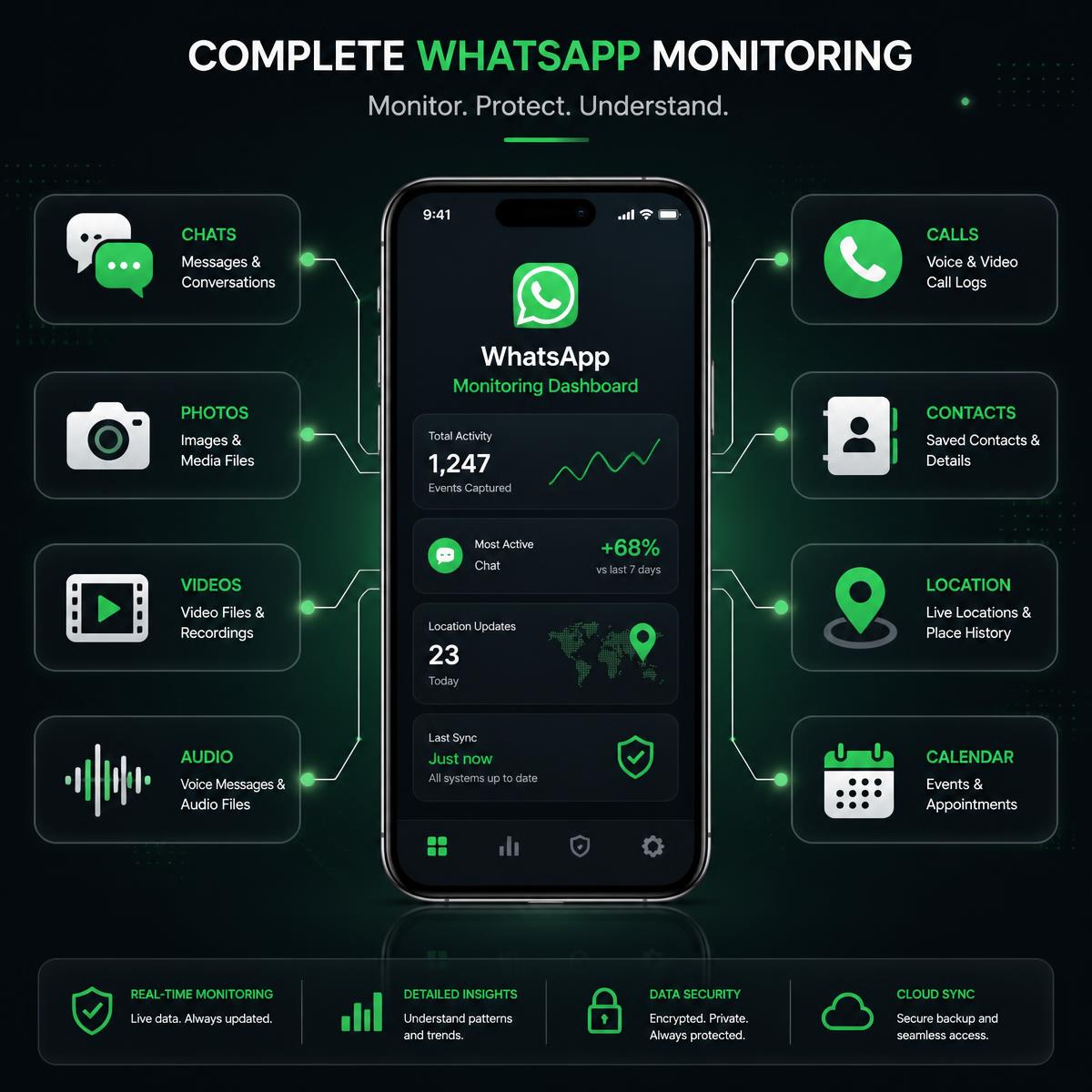 Visualização dos dados monitorados pelo WhatsPy